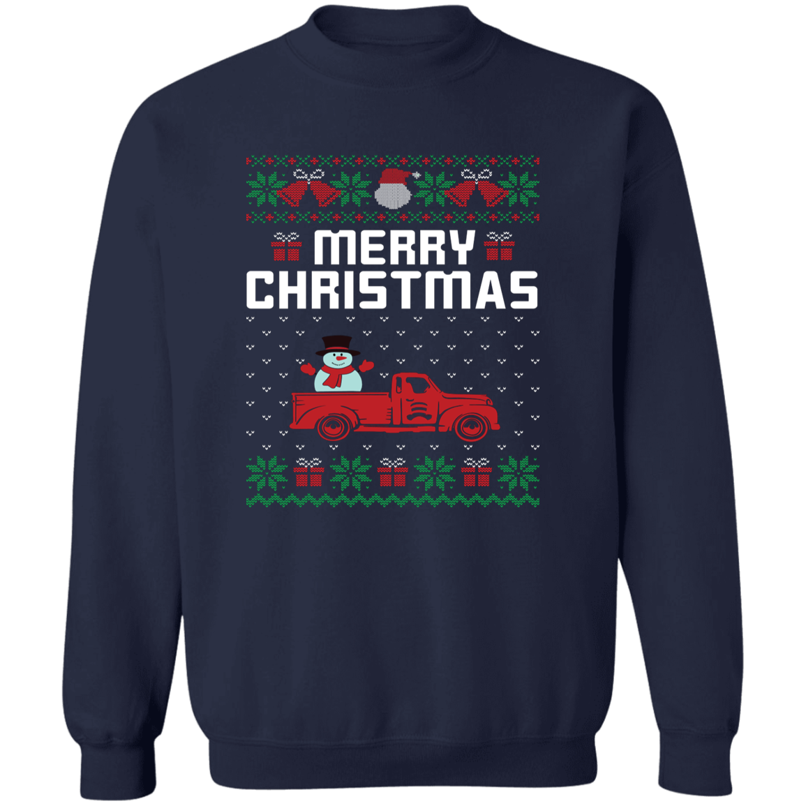 Merry Christmas Santa Farm Truck Sweatshirt