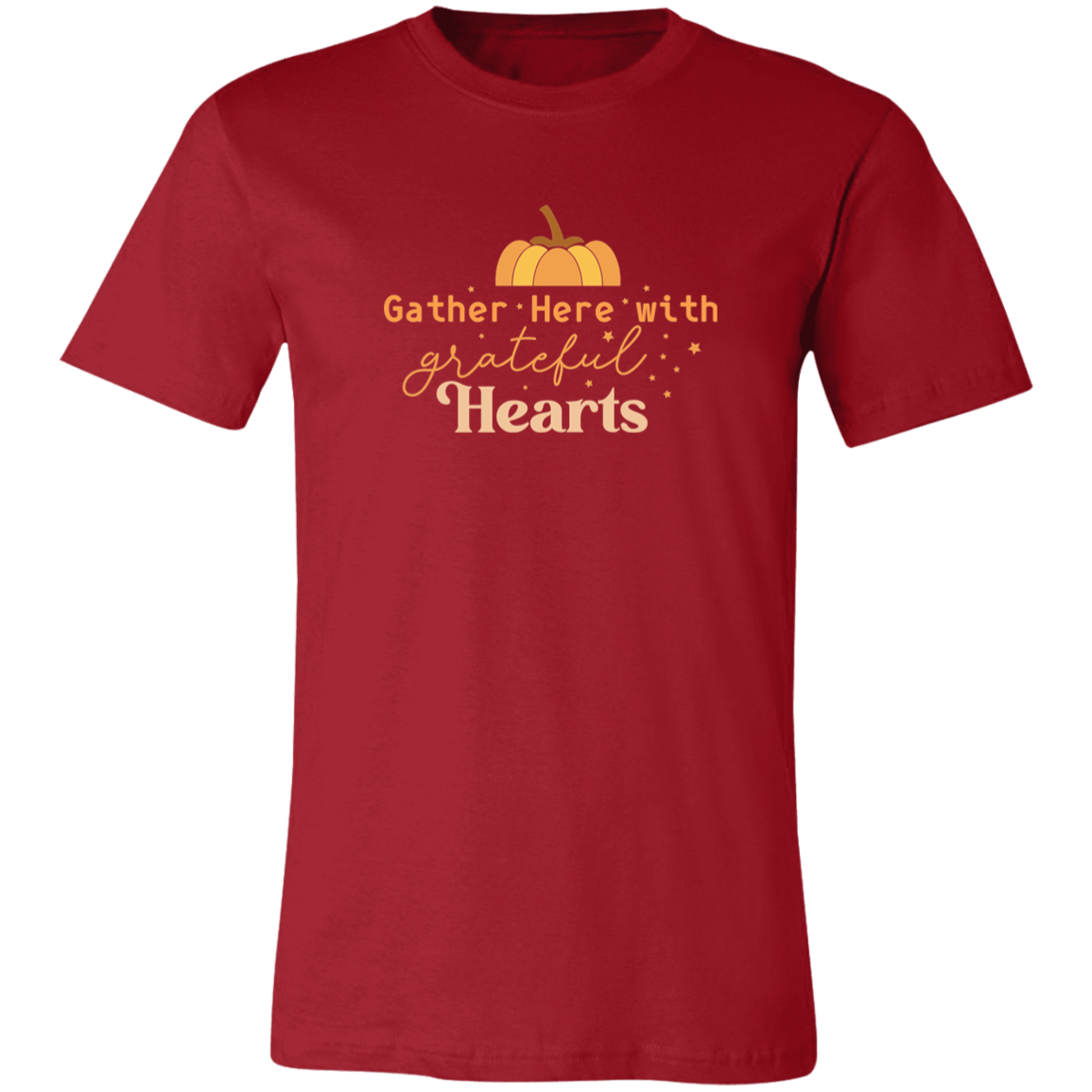 Gather Here with Grateful Hearts Pumpkin Shirt