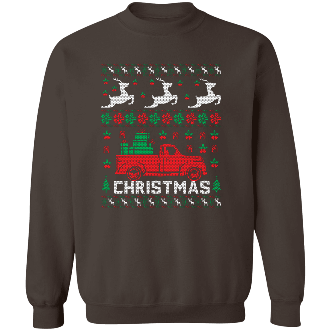Presents Christmas Farm Truck Sweatshirt