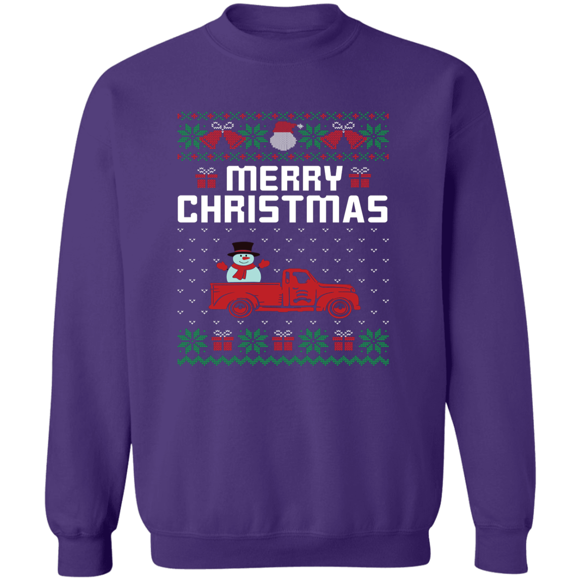Merry Christmas Santa Farm Truck Sweatshirt