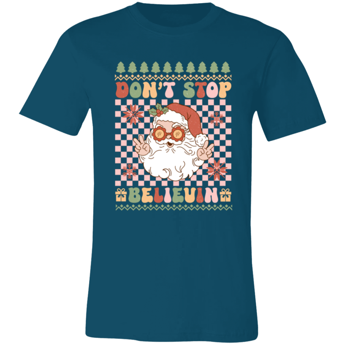 Don't Stop Believing Santa Shirt
