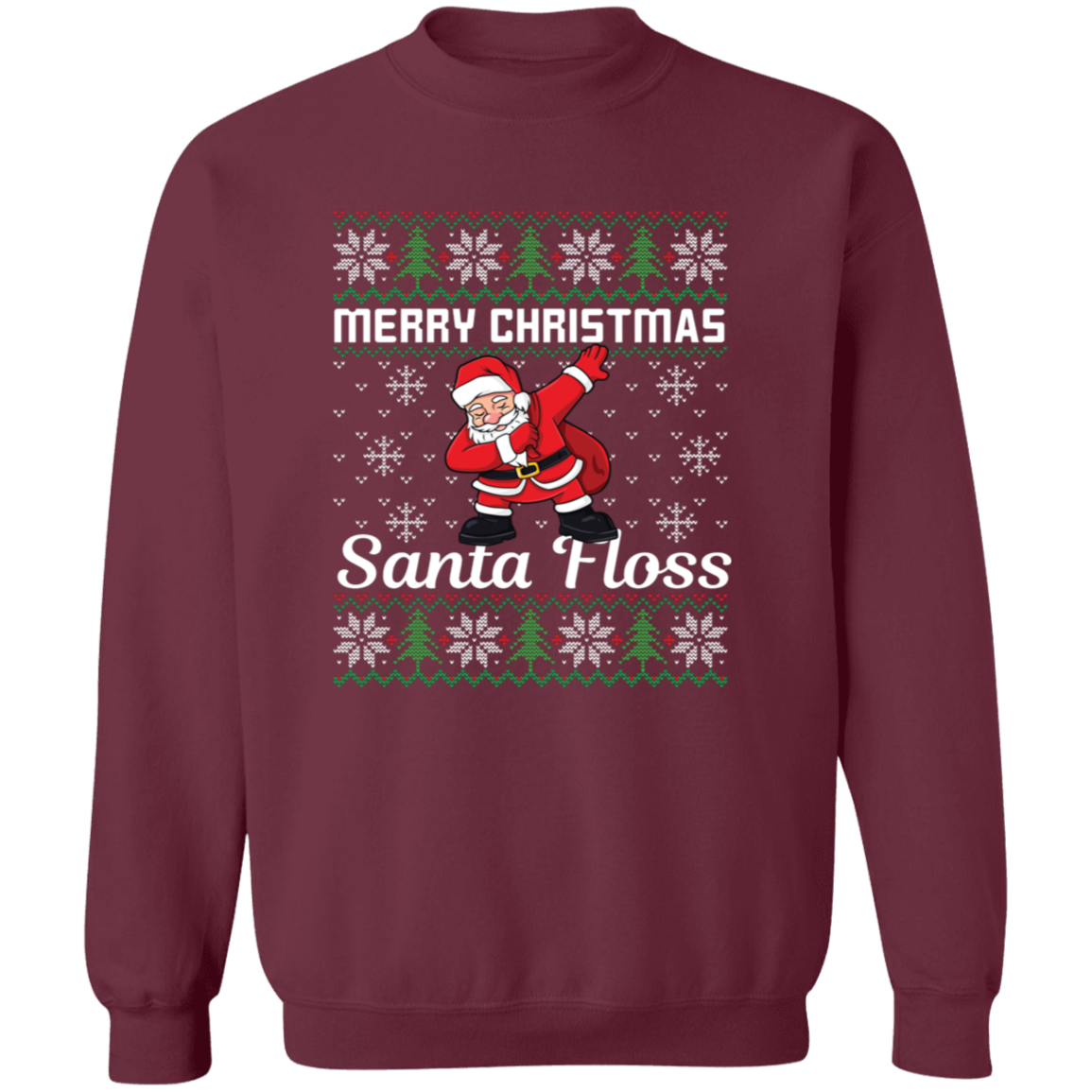 Merry Christmas Santa Floss Snow Sweatshirt