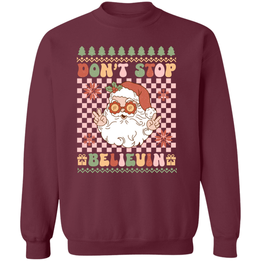 Don't Stop Believing Santa Sweatshirt