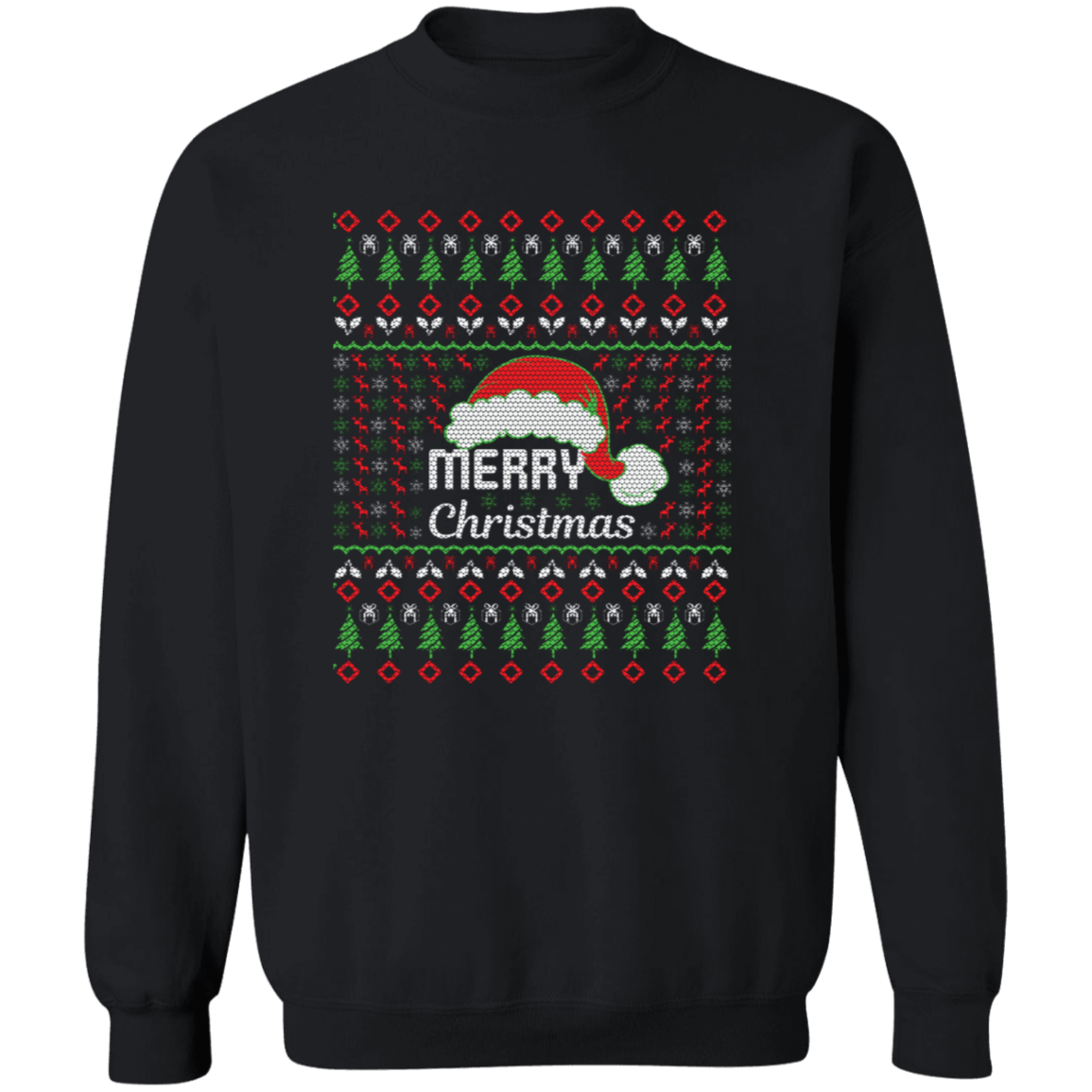 Merry Christmas Santa Hat Sweatshirt