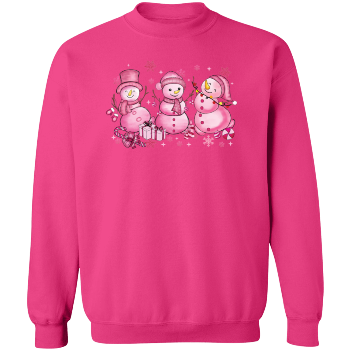 Pink Snowmen Sweatshirt